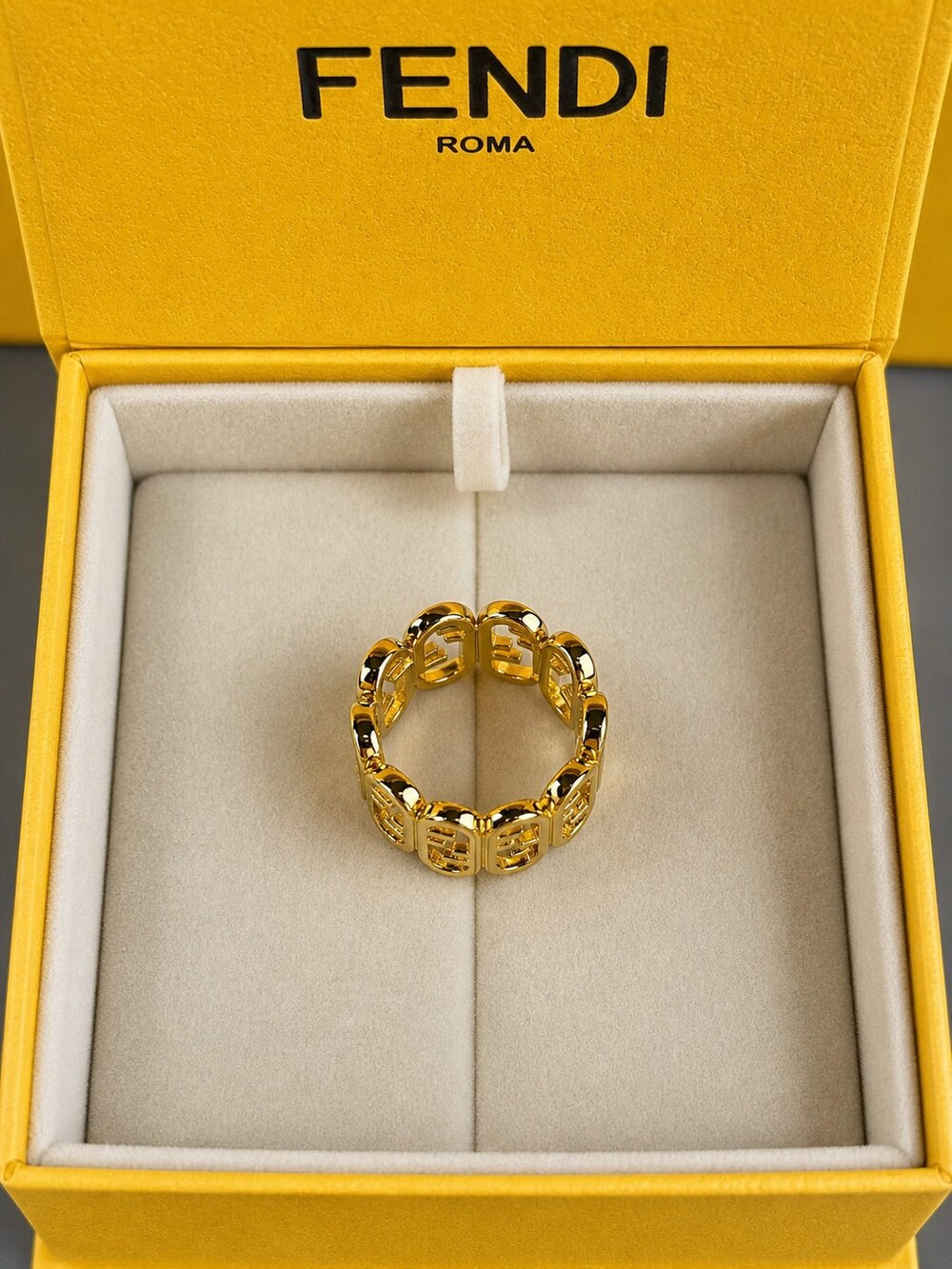 Fendi Modern Designer Ring Style 1 | New with Box - Picture 3 of 9